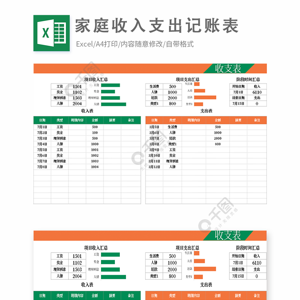 家庭记账_记账家庭模板_记账家庭完整版